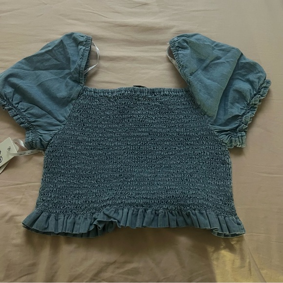 Denim Crop Top - Picture 2 of 3